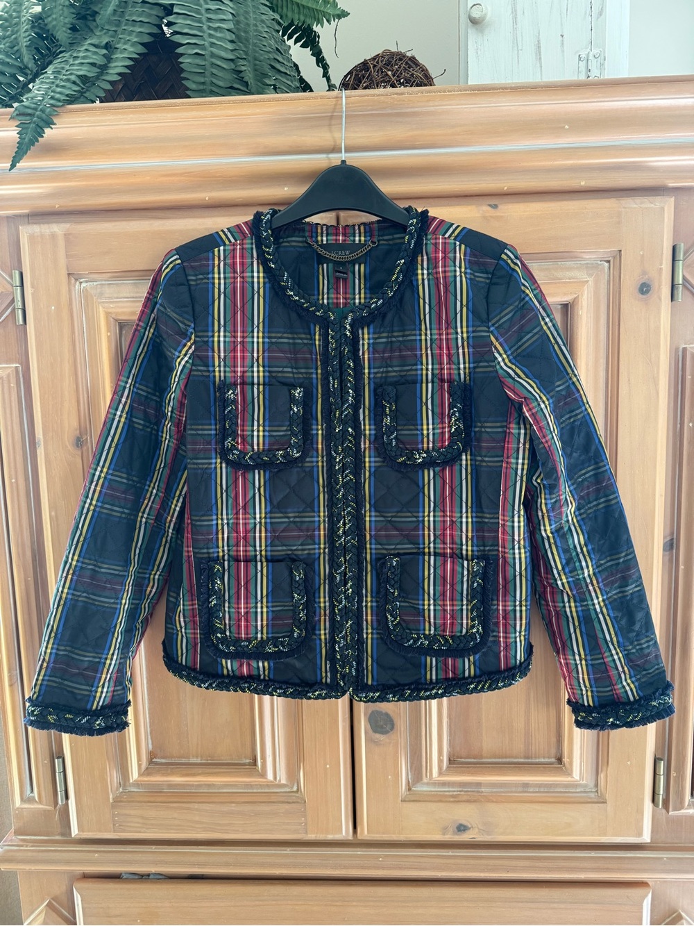 J. Crew Plaid Quilted Lady Jacket - Like New